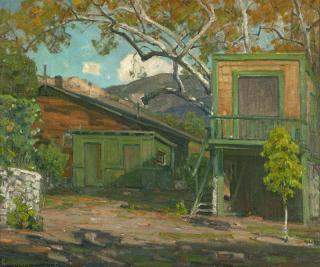 Appraisal: William Wendt ''Canyon Cottage'' signed and dated lower left William