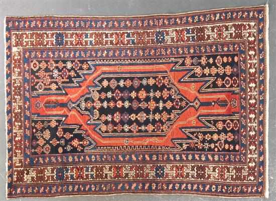 Appraisal: Semi-antique Mazlaghan rug Persia circa x Estimate - Good condition