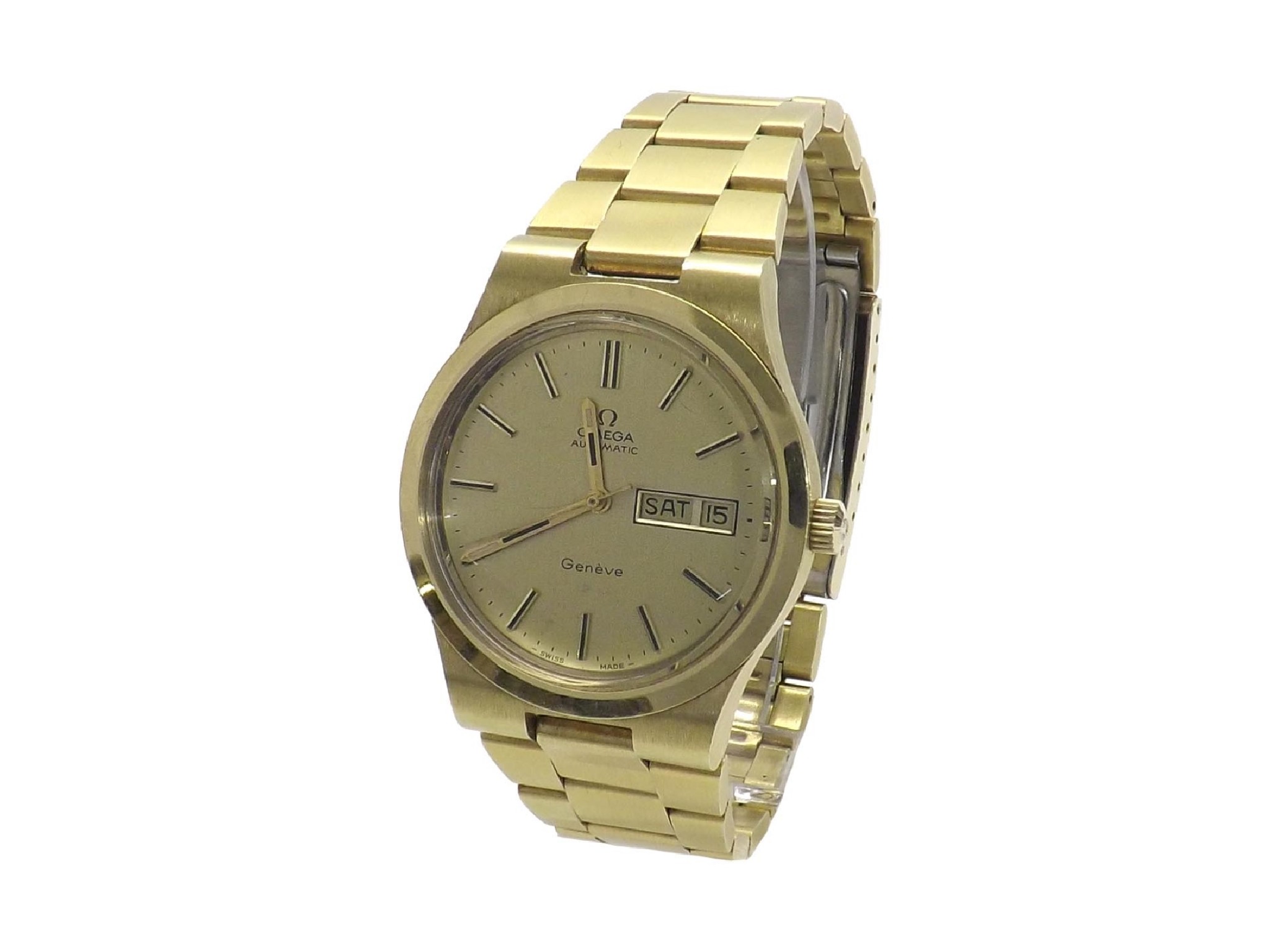 Appraisal: Omega Geneve automatic gold plated gentleman's bracelet watch circa ref