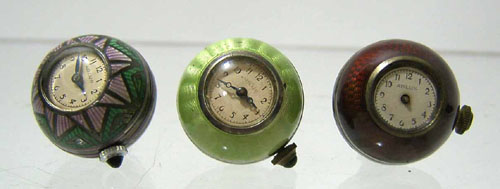 Appraisal: Three Albus pendant watches ca each with an enamel case