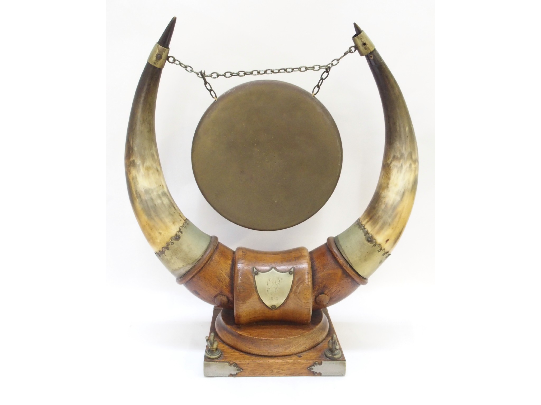 Appraisal: Horn-mounted gong