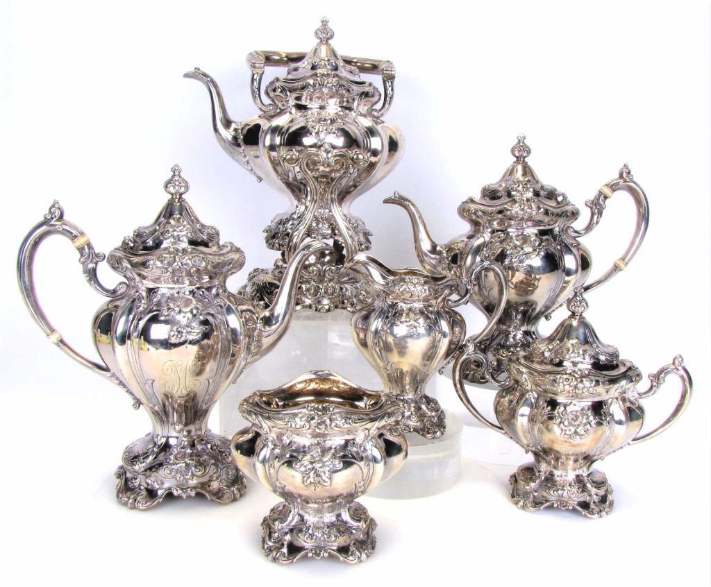 Appraisal: Reed and Barton Sterling Coffee and Tea Service Les Six