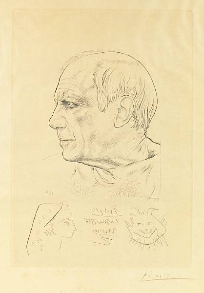 Appraisal: Pablo Picasso Spanish - and Paul Lemagny French - Portrait