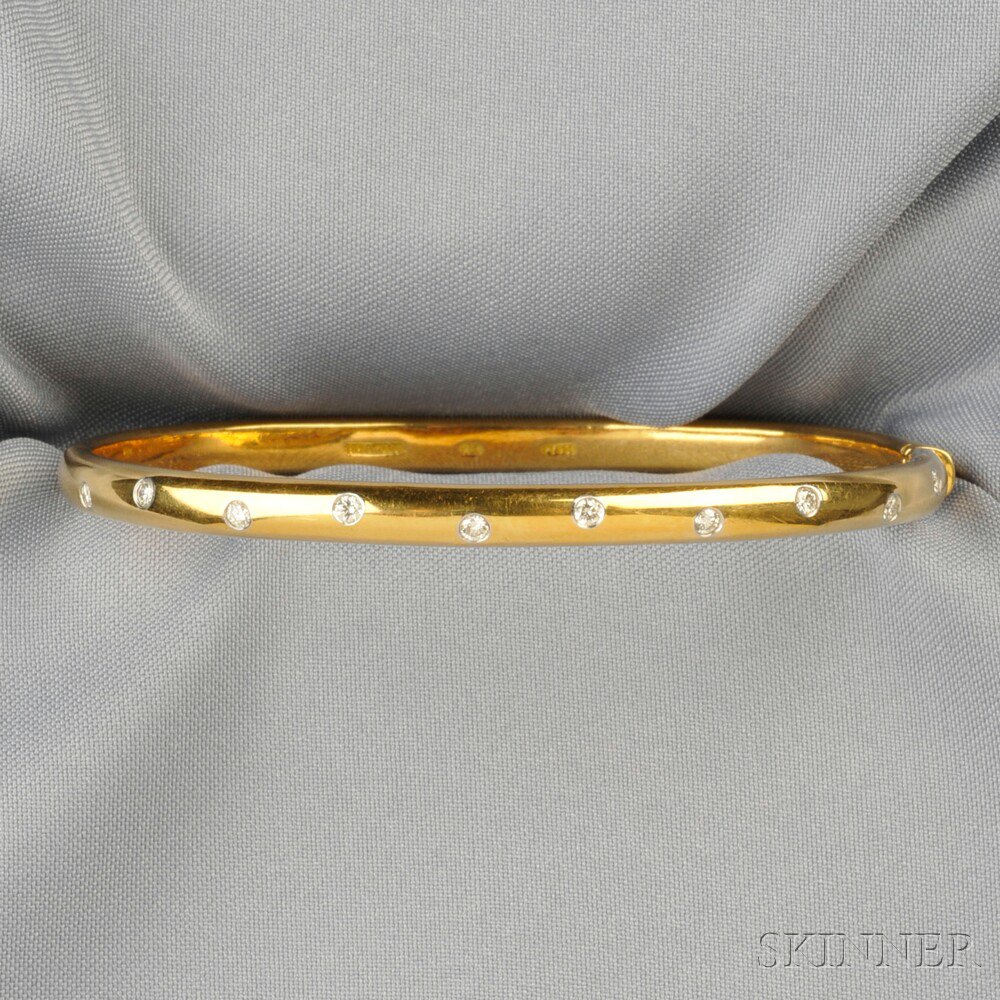 Appraisal: kt Gold Platinum and Diamond Etoile Bracelet Tiffany Co designed