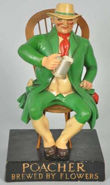 Appraisal: Poacher Beer Figural Advertising Piece s Condition Excellent Size T