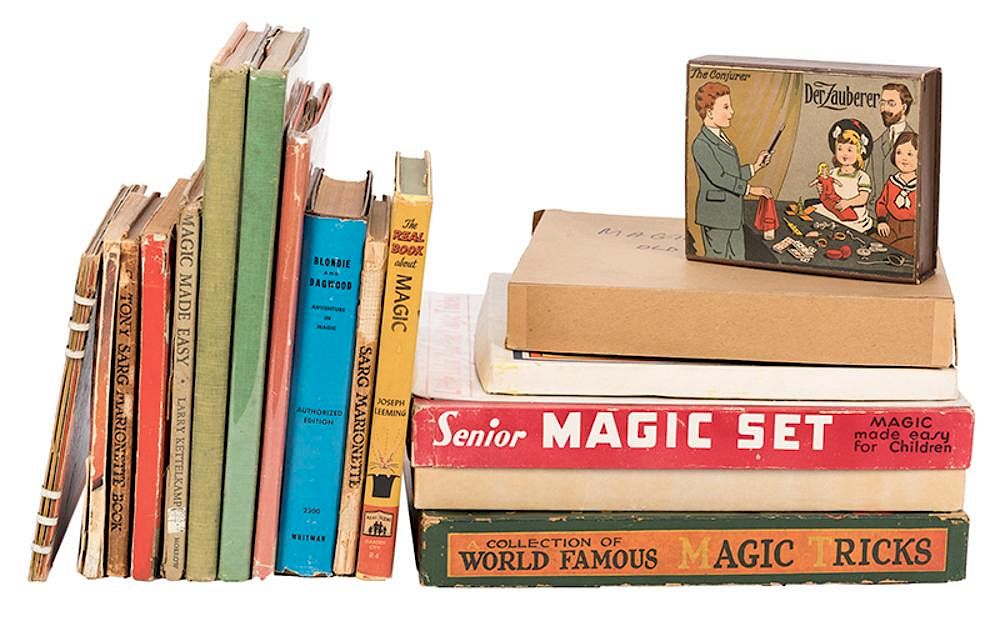 Appraisal: Group of Vintage Children s Magic Sets and Books on