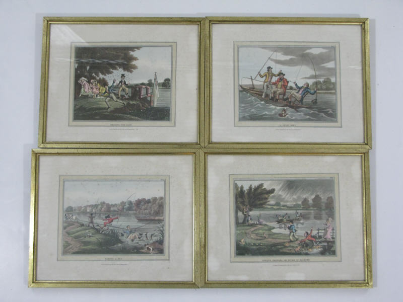 Appraisal: Set of Four Humorous English Sporting Prints published by Tho