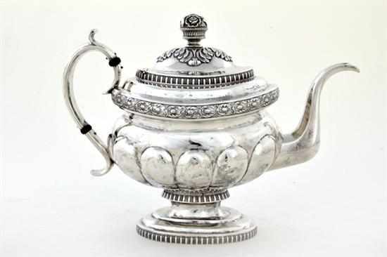 Appraisal: Rare American coin silver teapot by Monell Williams New York