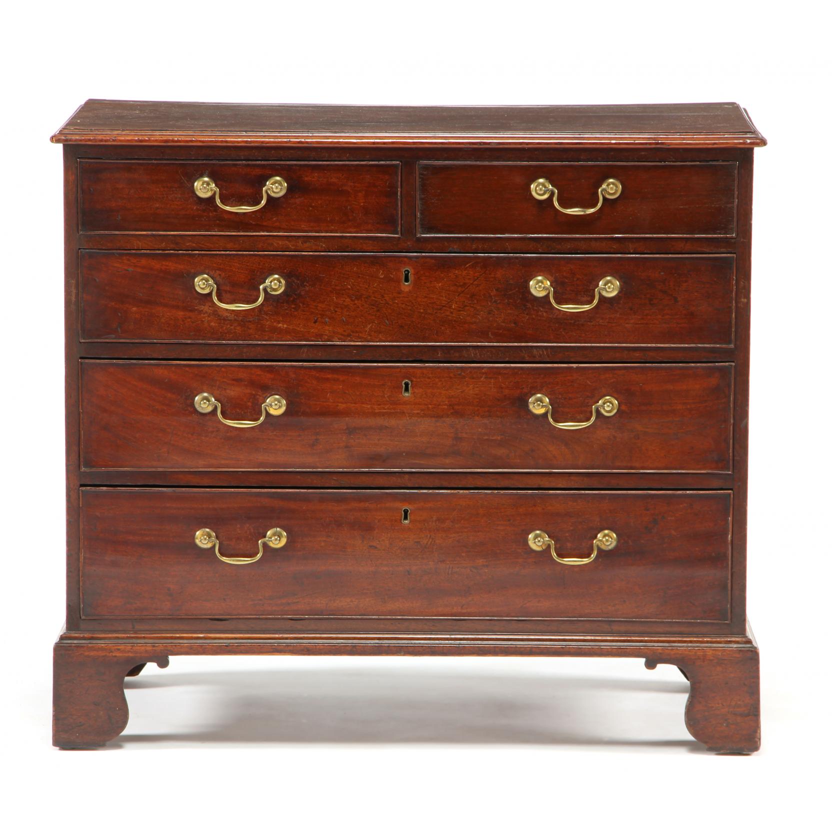 Appraisal: English Chippendale Bachelor's Chest late th century mahogany with mahogany