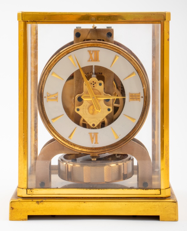 Appraisal: LE COULTRE ATMOS CLOCK Le Coultre Atmos gold-tone metal desk