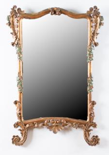 Appraisal: Italian Gilt Framed Mirror Ornate Italian mirror with wood gilt