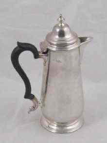 Appraisal: A hallmarked silver chocolate pot by Mappin Webb Sheffield approx