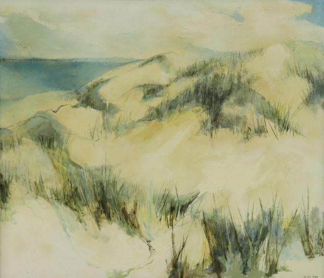 Appraisal: Framed oil on canvas painting Beach Dunes signed lower right