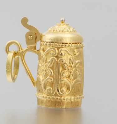 Appraisal: A Ladies' k Gold Tankard Charm k yellow gold pendant