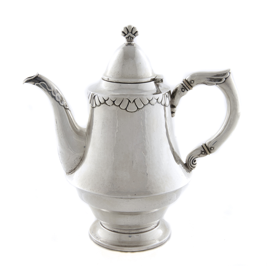 Appraisal: A DANISH CHRISTIAN F HEISE SILVER COFFEE POT A Danish