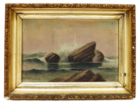 Appraisal: George McConnell American - oil on artist's board c seascape