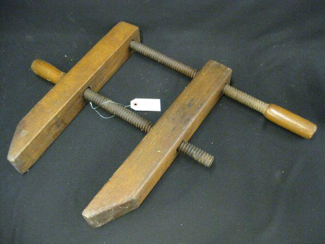 Appraisal: Antique Wooden Clamp