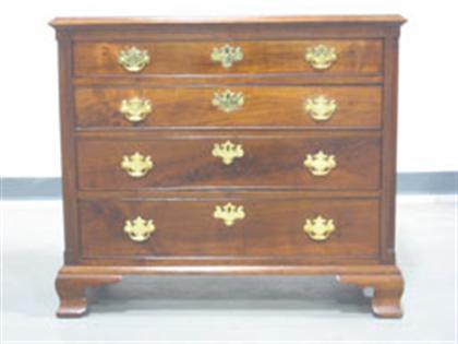 Appraisal: Chippendale walnut chest of drawers pennsylvania th century The molded