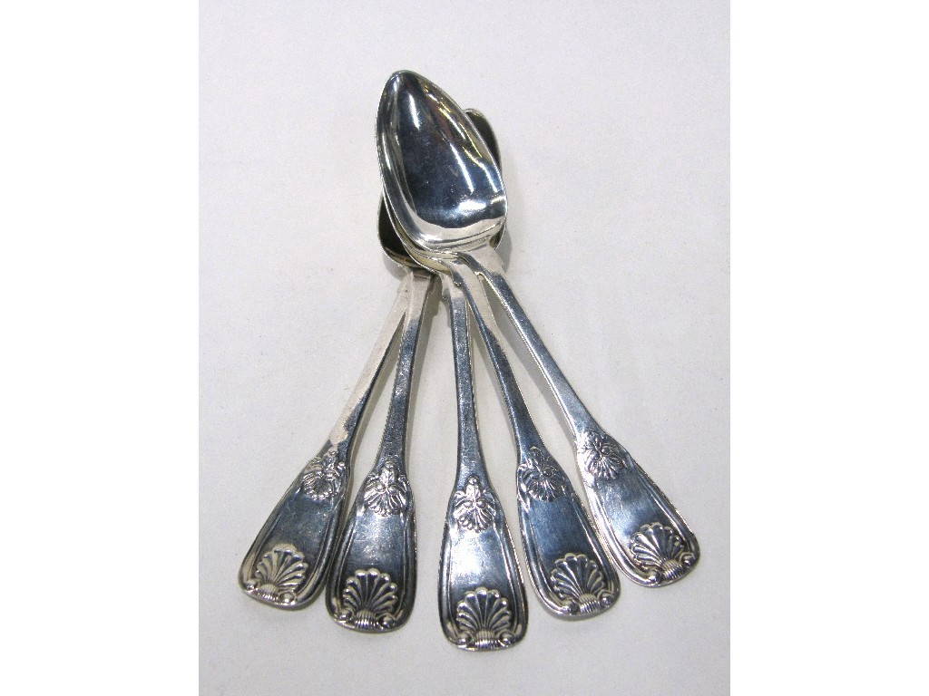 Appraisal: Set of five George IV silver spoons Glasgow