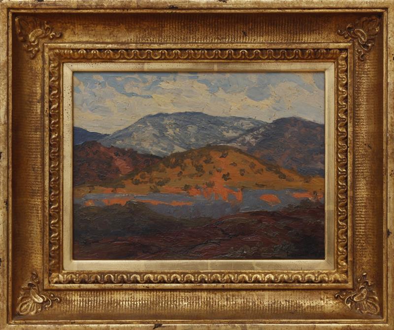 Appraisal: FREMONT F ELLIS - NEW MEXICO LANDSCAPE Oil on artistboard