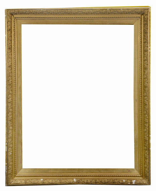 Appraisal: A TH CENTURY GILT AND GESSO FRAME the border moulded