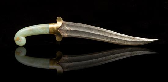 Appraisal: Sale Lot A Mughal-Style Dagger with Jade Handle the knife