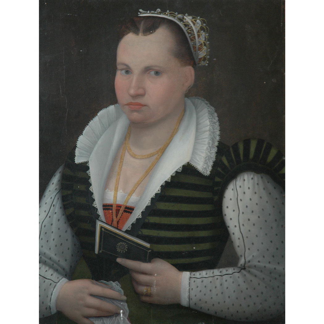 Appraisal: North Italian School th Century Portrait of a Lady Holding