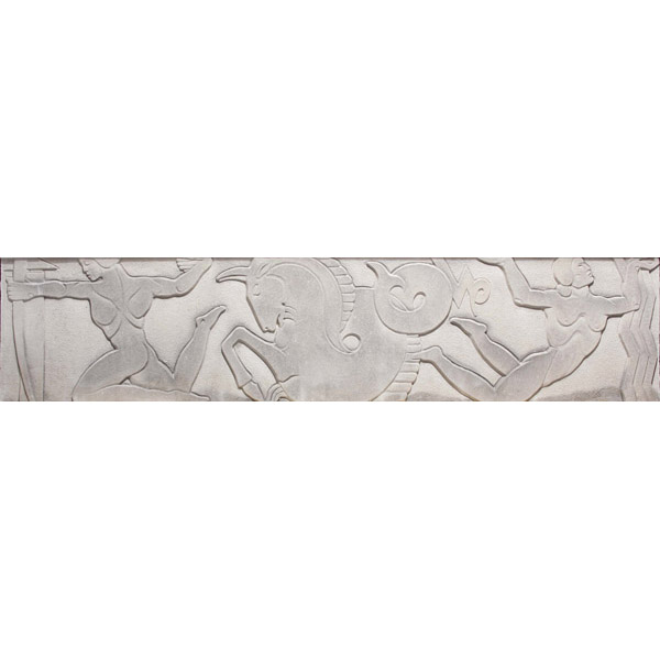 Appraisal: Pierre BourdelleSagitarius Capricorn Aquarius L to R Carved limestone relief