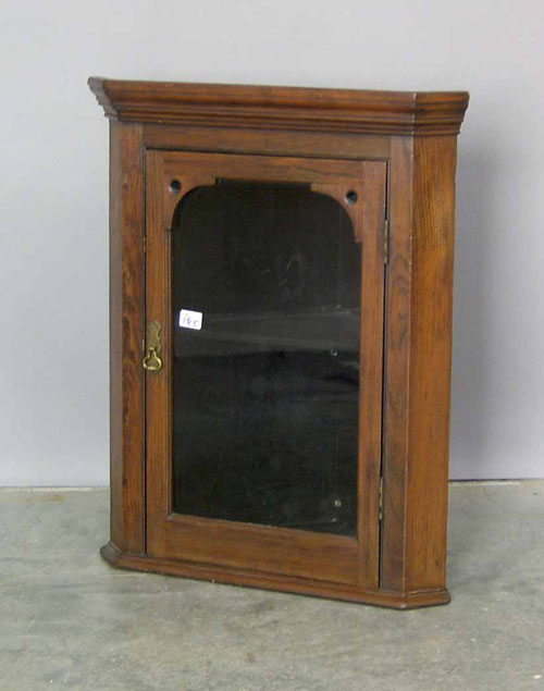 Appraisal: Pine hanging cupboard th c h w