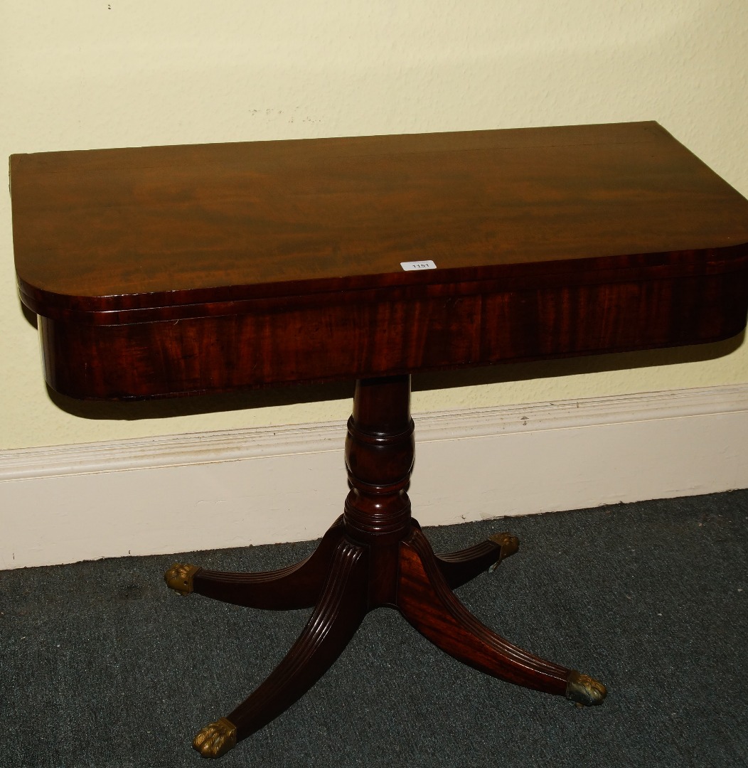 Appraisal: A George IV mahogany tea table the rectangular top with