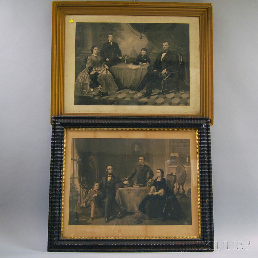 Appraisal: Two Framed th Century Lincoln Family Prints Lincoln and His