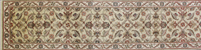 Appraisal: HAND KNOTTED ORIENTAL RUNNER Indo-Persian having an overall floral decorated