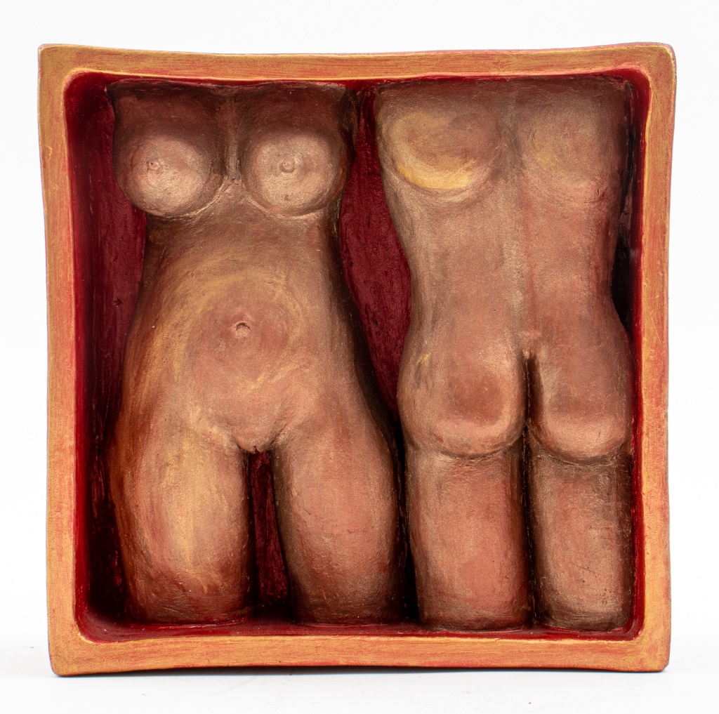 Appraisal: LOUIS MENDEZ MODERN CERAMIC SCULPTURE OF NUDES Louis Mendez American