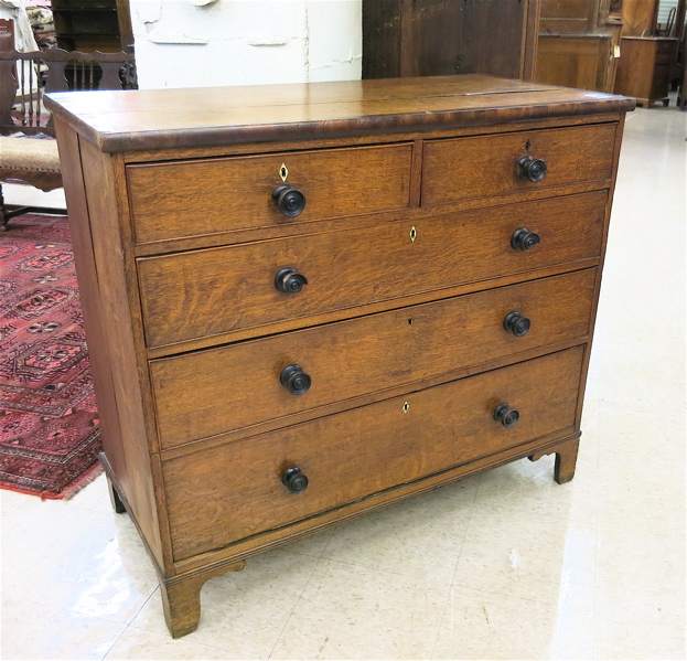 Appraisal: A VICTORIAN OAK AND MAHOGANY CHEST OF DRAWERS English th