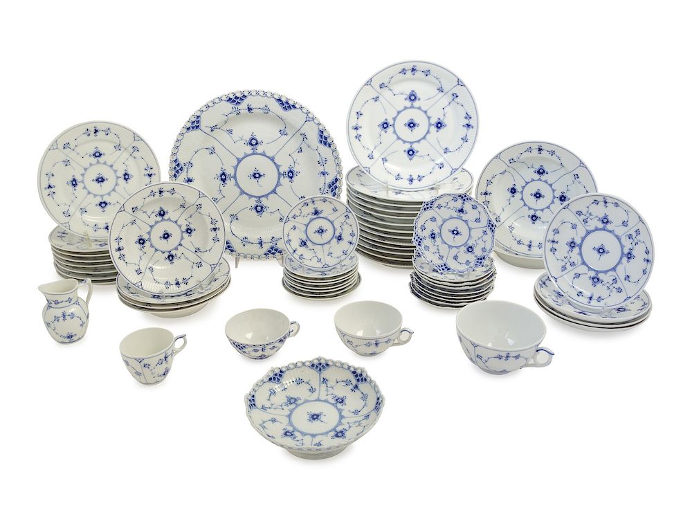 Appraisal: A Royal Copenhagen Porcelain Dinner Service A Royal Copenhagen Porcelain