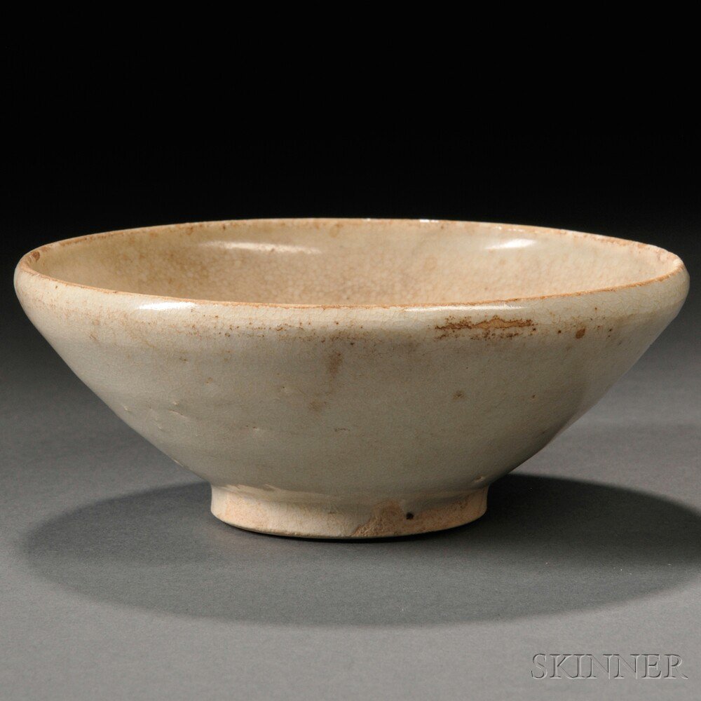 Appraisal: Qingbai-glazed Small Bowl China th century or later conical shape