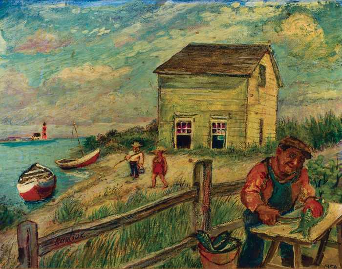 Appraisal: DAVID BURLIUK American Russian - ''On Long Island Summer'' oil