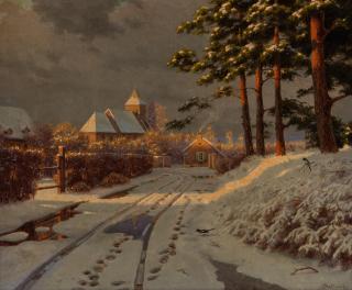 Appraisal: BORIS BESSONOF RUSSIAN - Winter Morning at the City s