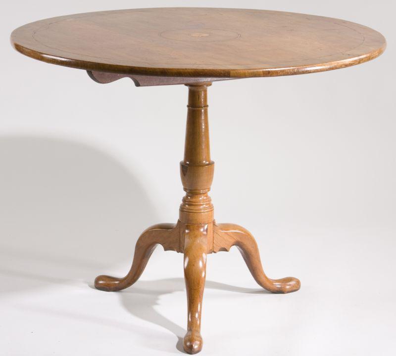 Appraisal: American Tilt Top Tea Table having an th c cherry