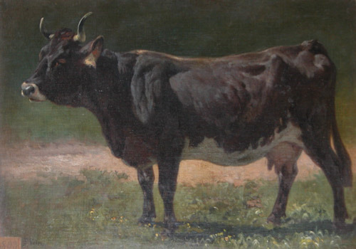 Appraisal: Cow Voltz Friedrich Johann German - x inches Oil on