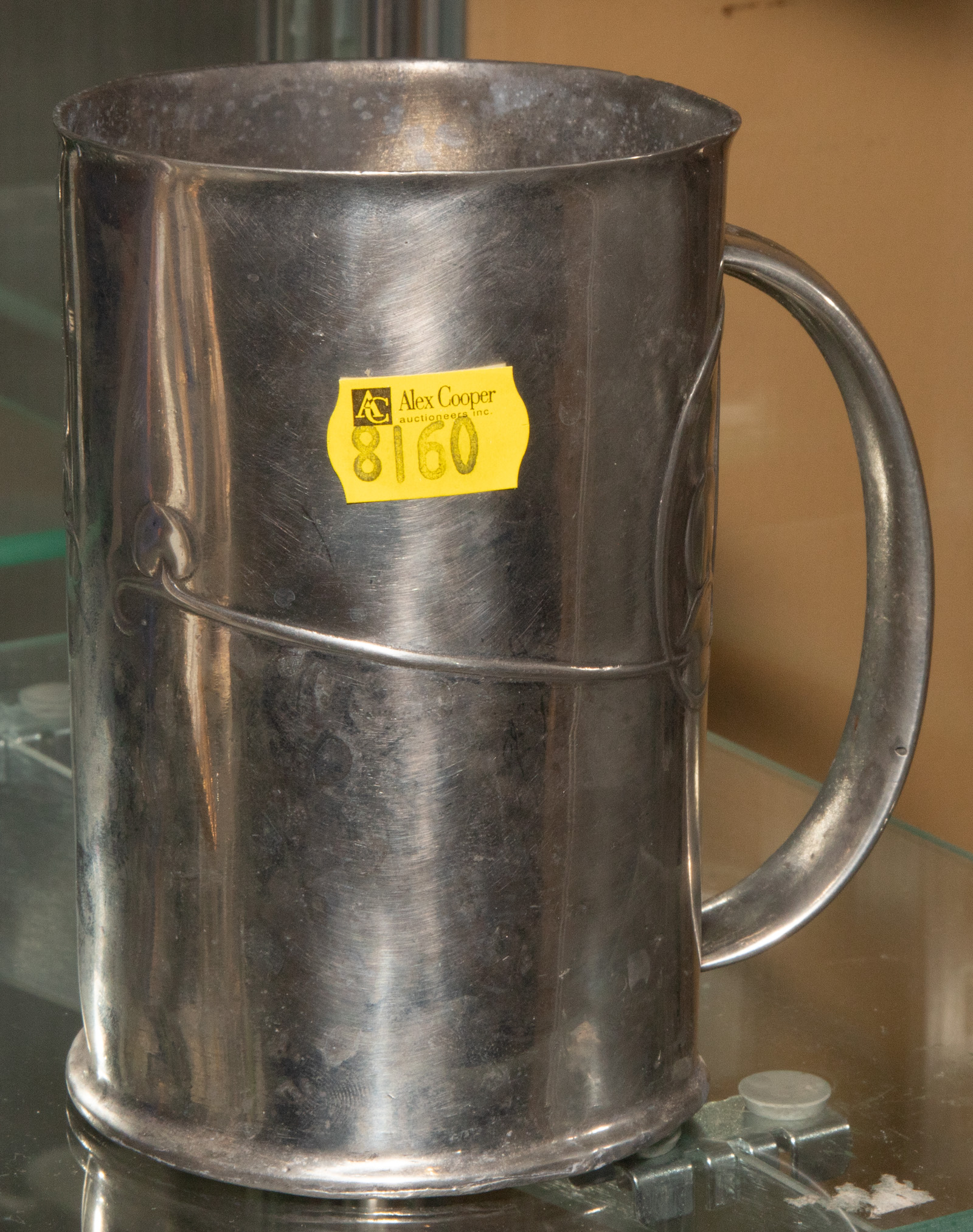 Appraisal: TUDRIC A KNOX PEWTER TANKARD Late th century in H