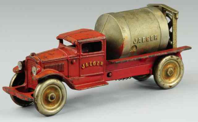 Appraisal: KENTON JAEGER CEMENT MIXER TRUCK Cast iron enclosed cab painted