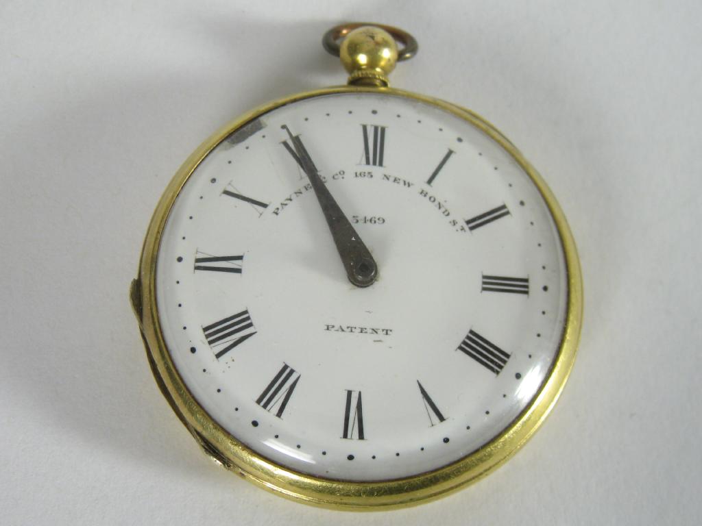 Appraisal: A gilt metal cased automatic Pocket Watch with white enamel