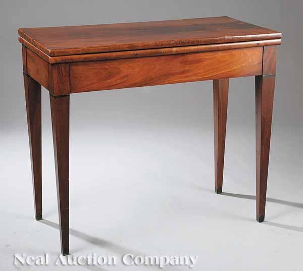 Appraisal: A Louis Philippe Mahogany Table Jeu th c the hinged