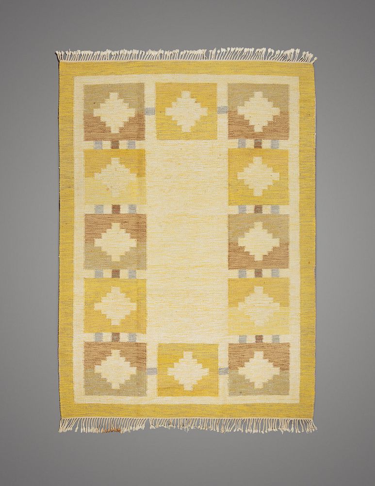 Appraisal: SwedishMid th CenturyFlatweave Rug Swedish Mid th Century Flatweave Rug