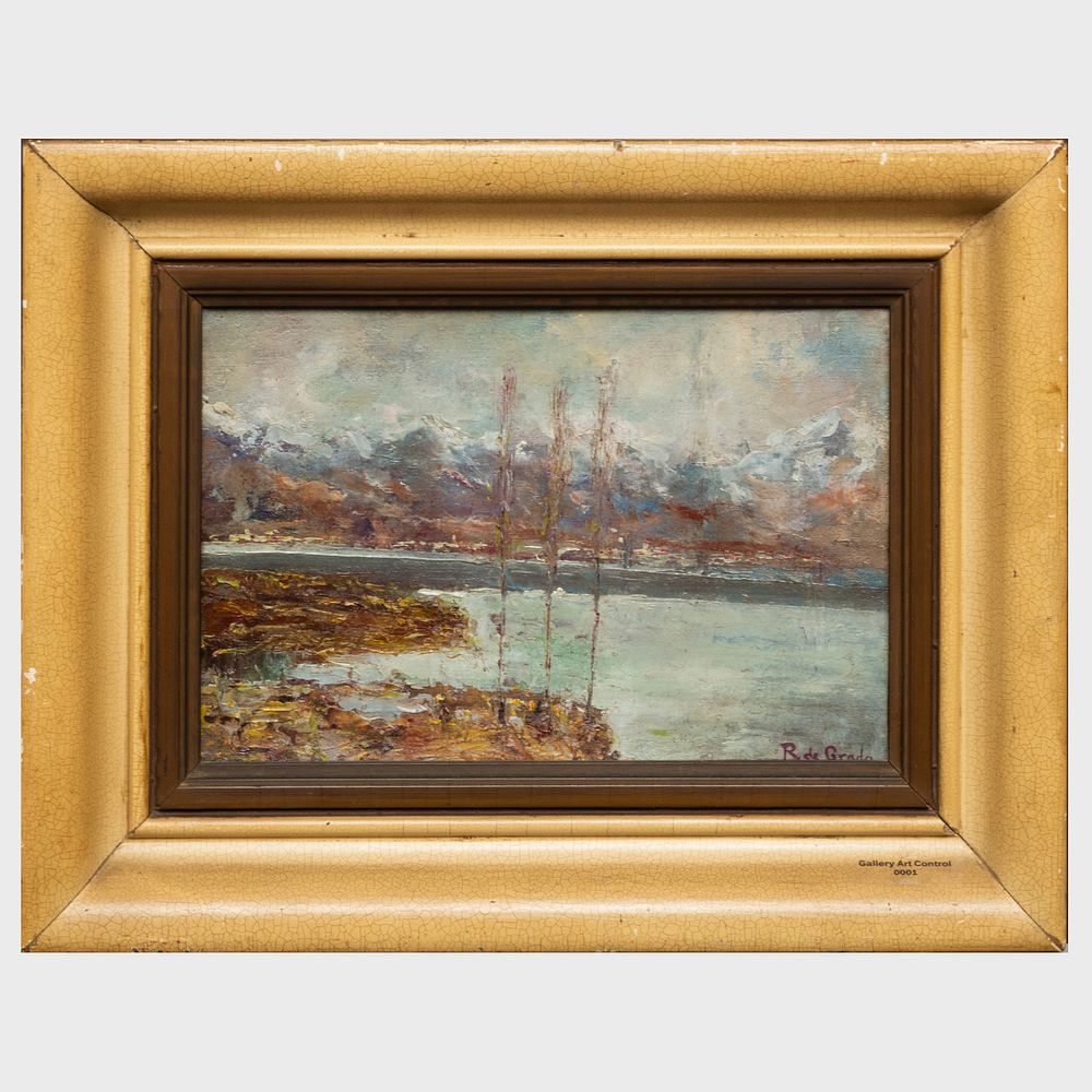 Appraisal: Raffaele De Grada - Seascape Oil on paperboard signed 'R