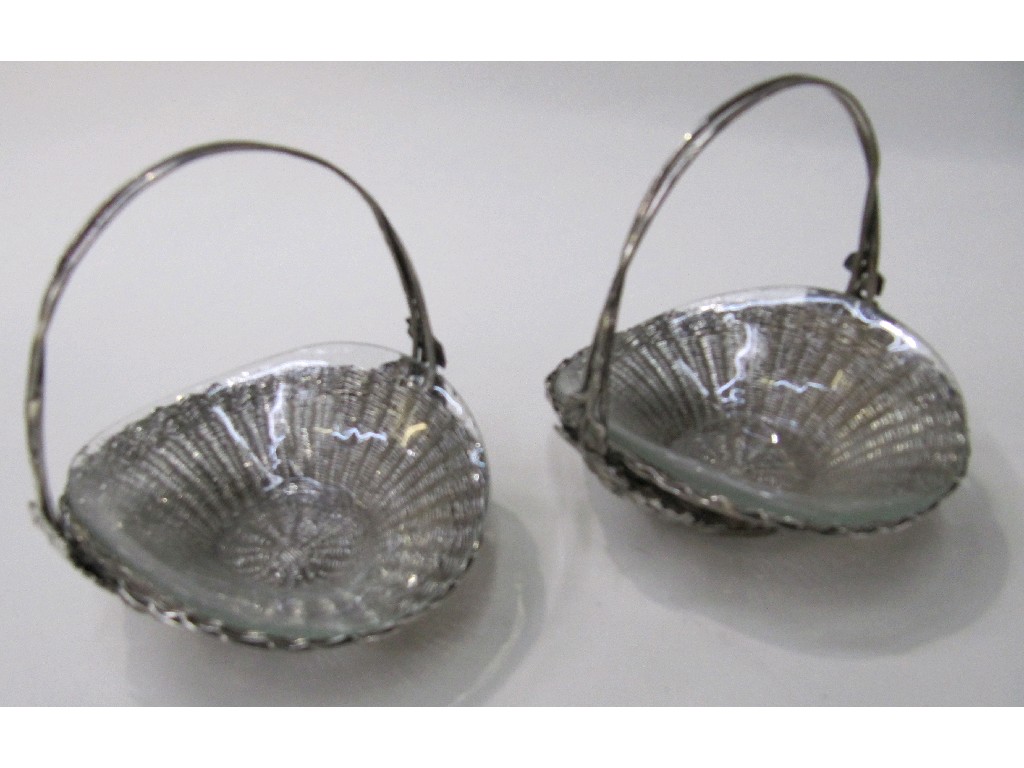 Appraisal: Pair of Japanese silver baskets