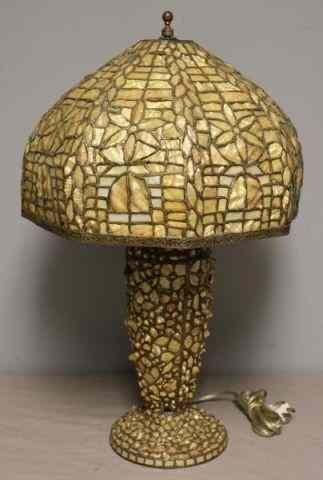 Appraisal: Unusual Antique Shell Art Lamp From a New Rochelle NY