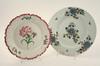 Appraisal: PLATES - Two th c floral decorated faience plates The