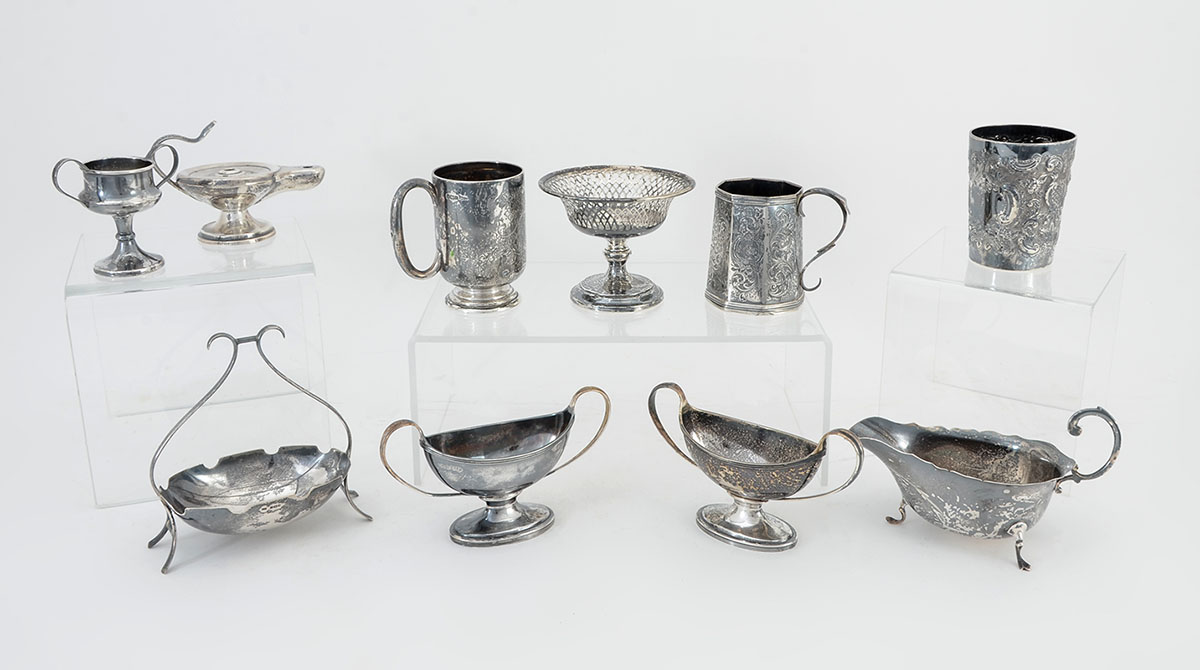 Appraisal: ESTATE COLLECTION OF ENGLISH STERLING SILVER An assembled collection of